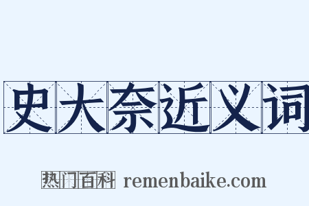 史大奈近义词是什么意思的图片